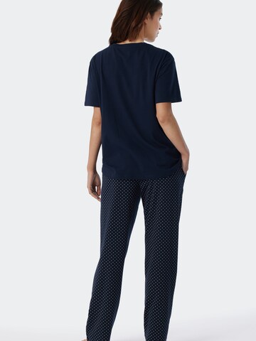 SCHIESSER Pajama Shirt in Blue