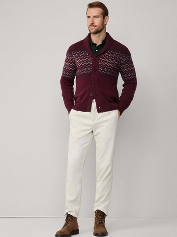Hackett London Gebreid vest 'Fairisle' in Rood