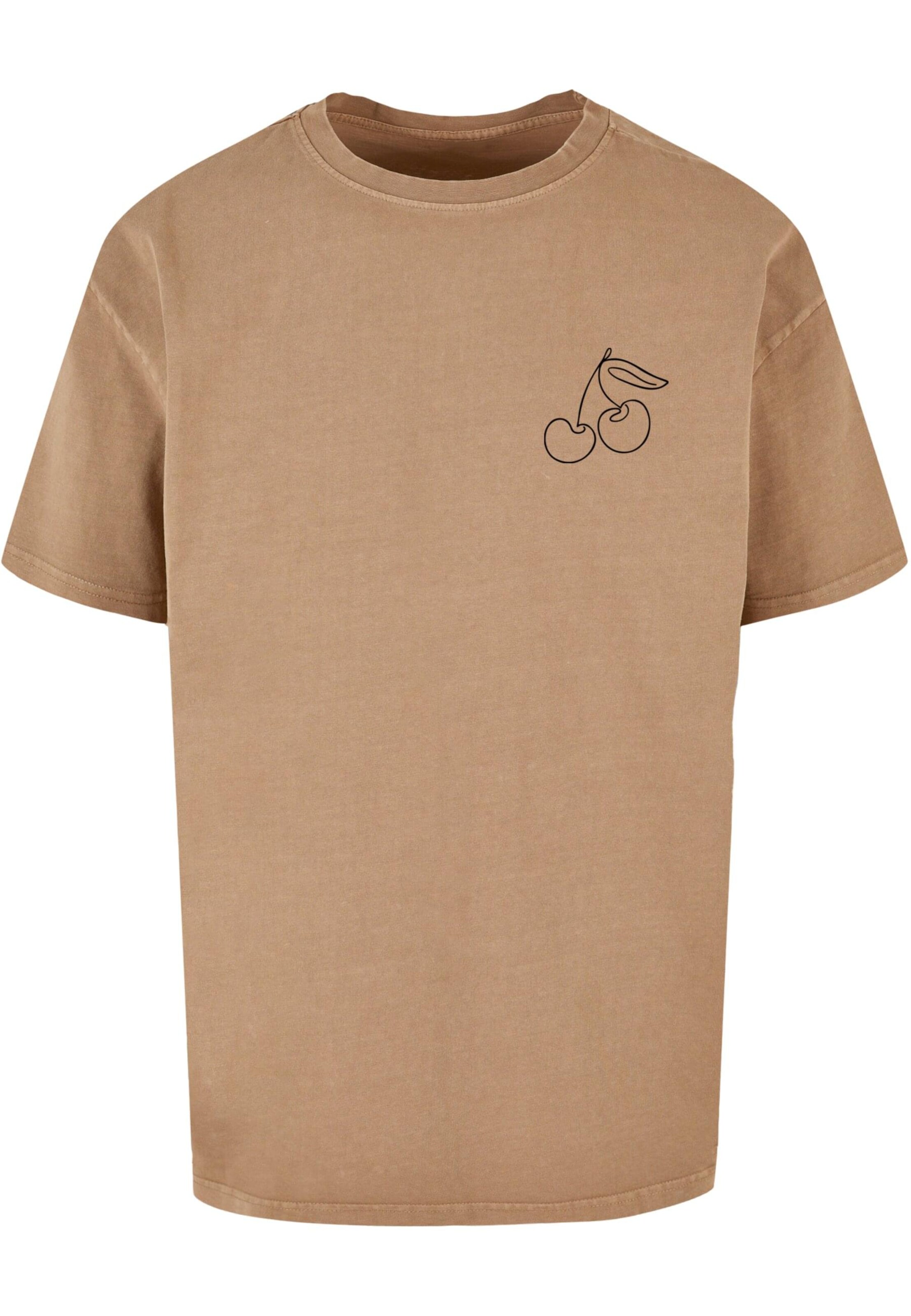 Merchcode Футболка 'Cherry' в Бежевый: спереди