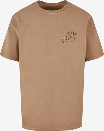 T-Shirt 'Cherry' Merchcode en beige : devant