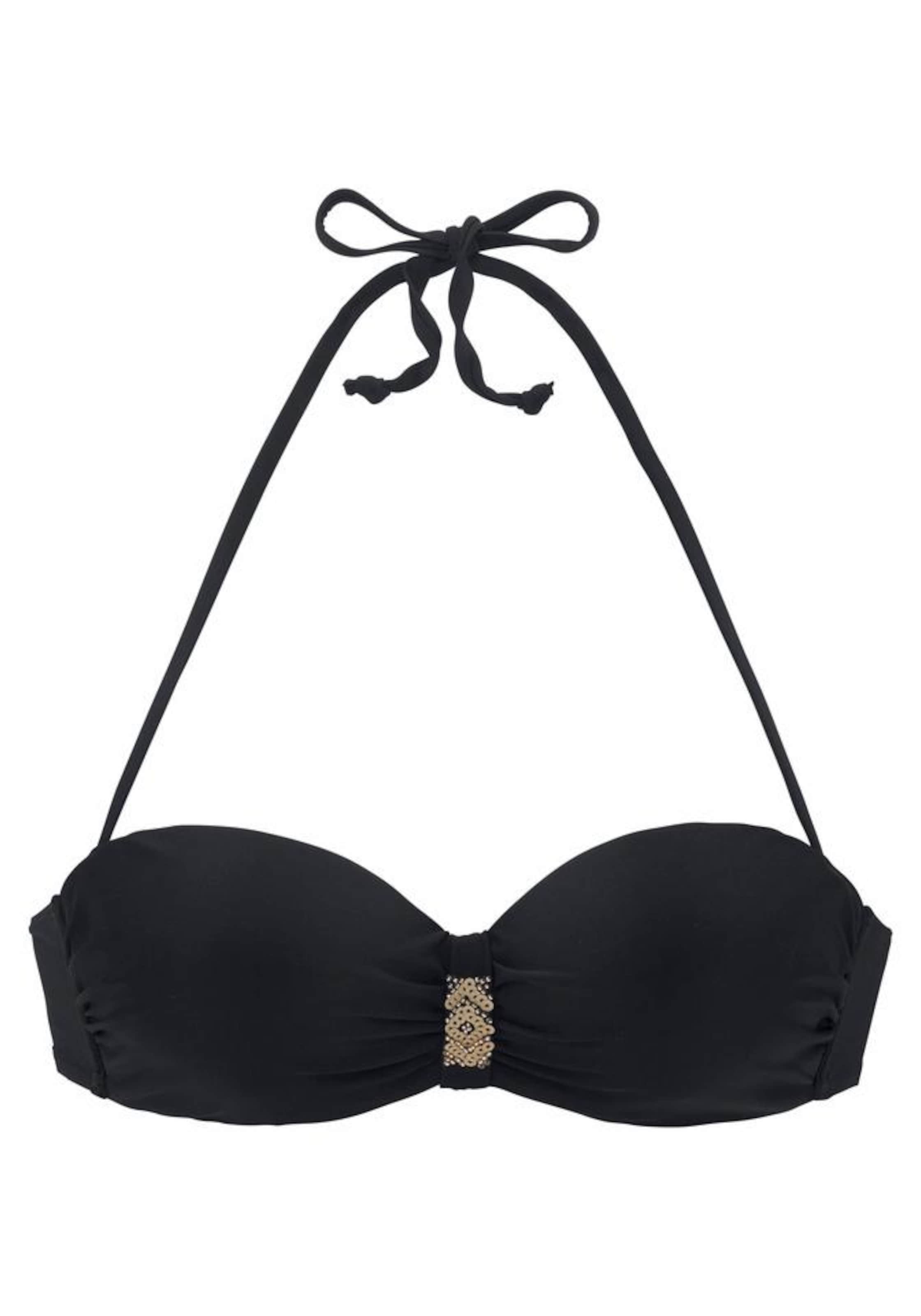 LASCANA Balconette Bikini top in Black: front
