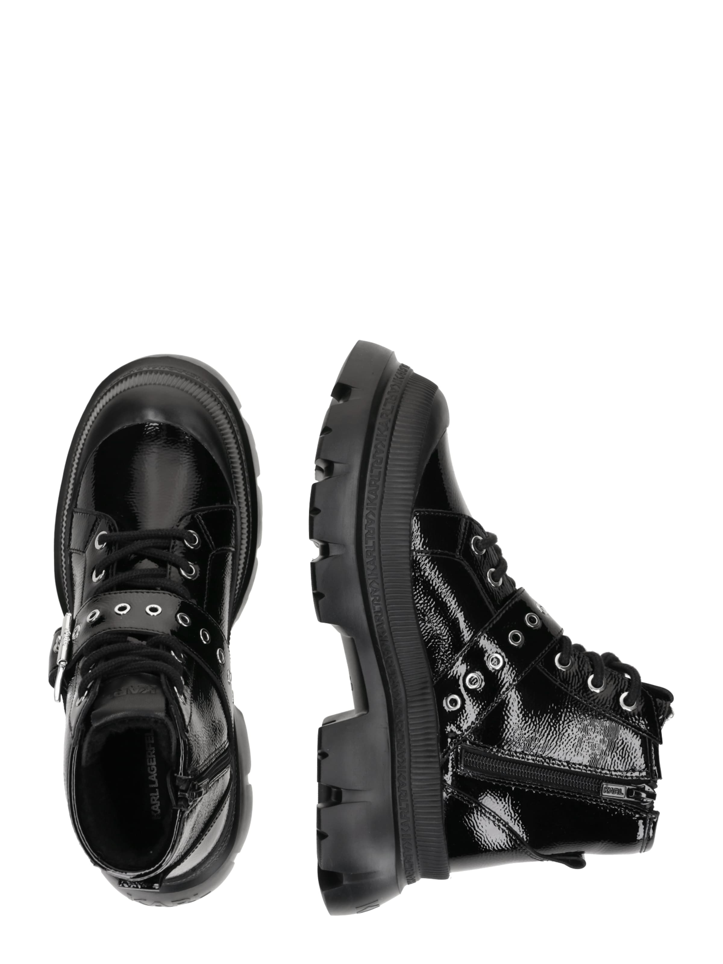 Karl Lagerfeld Ботинки на шнуровке в Черный