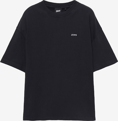 Pull&Bear Majica 'STWD DIVISION' u crna / bijela, Pregled proizvoda