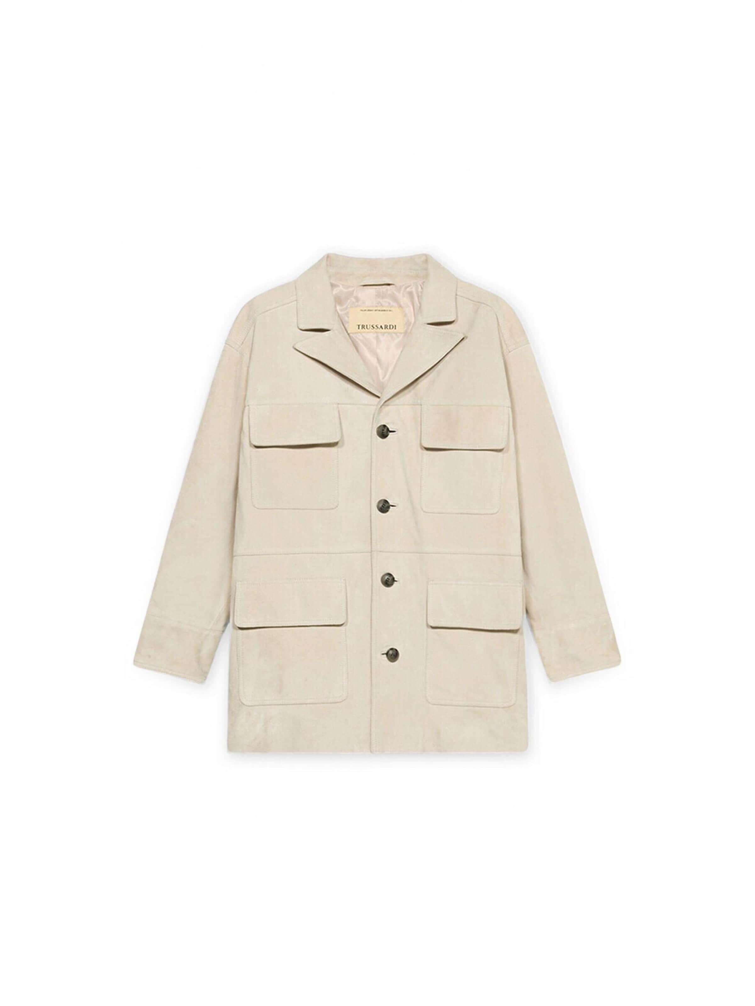 Giacca di mezza stagione di Trussardi in beige: frontale