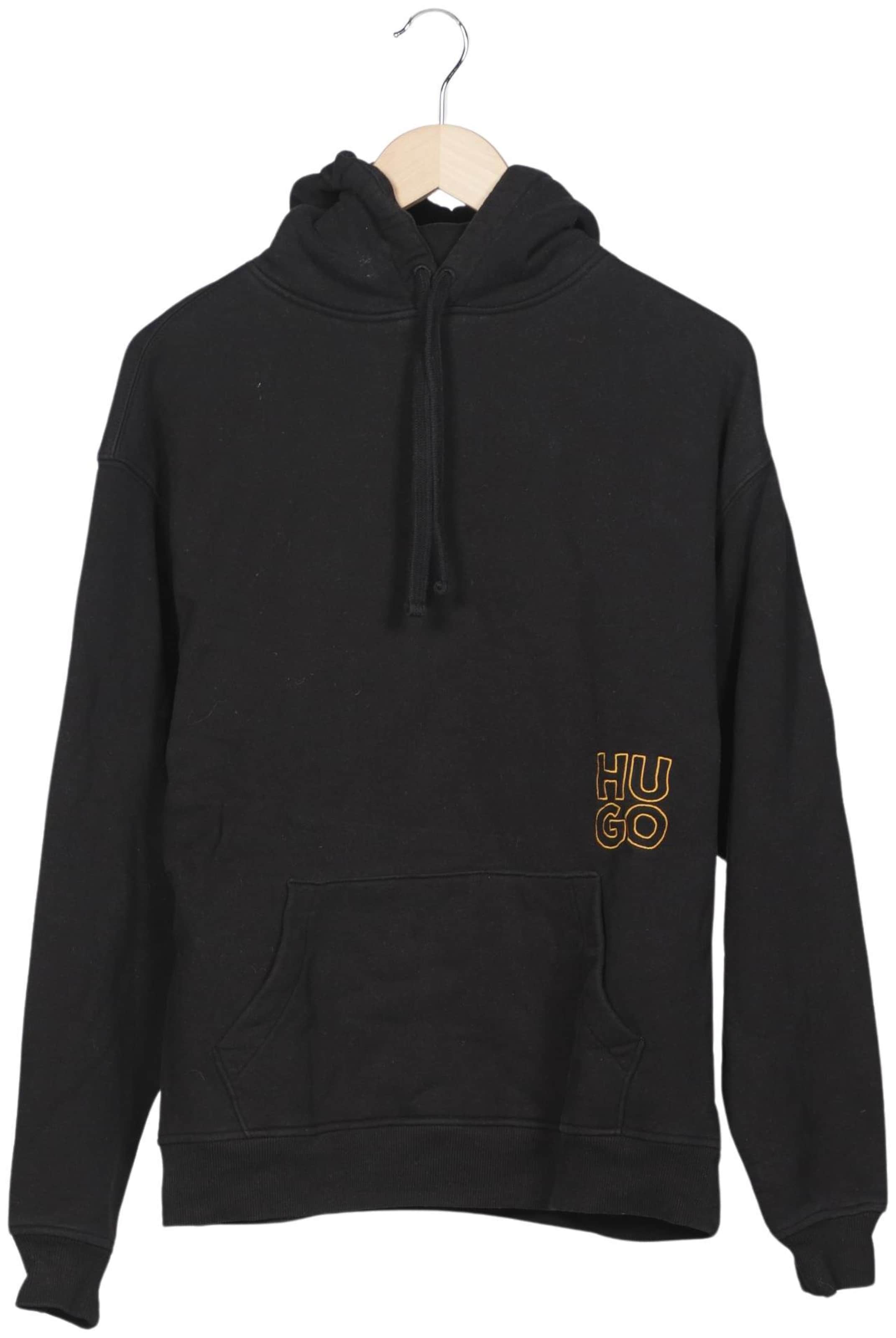 HUGO Kapuzenpullover M in Schwarz: Vorderseite