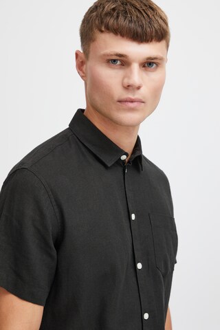 !Solid Slim fit Overhemd 'Allan' in Zwart