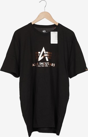 ALPHA INDUSTRIES T-Shirt 4XL in Schwarz: Vorderseite