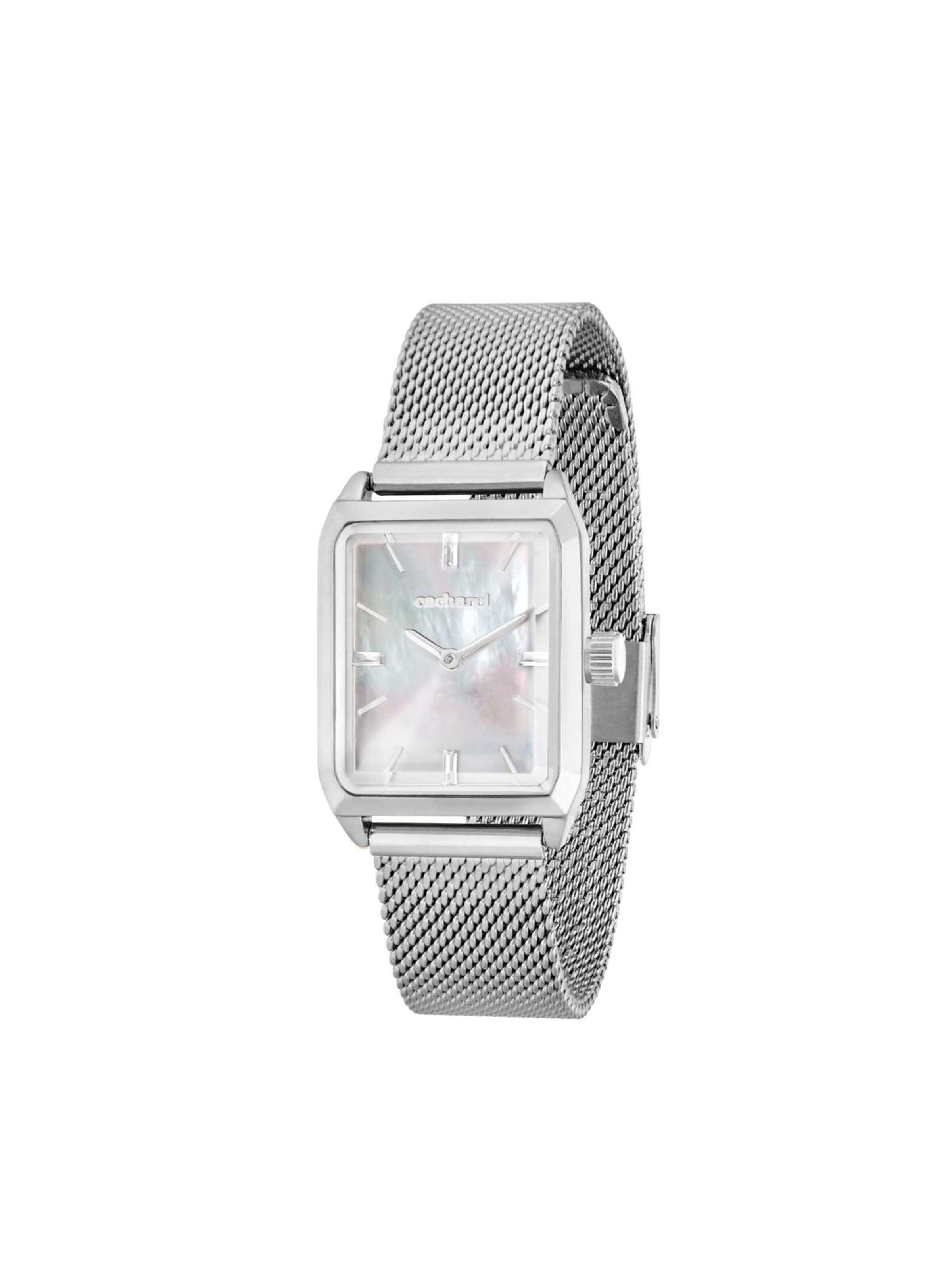 Montre à affichage analogique Cacharel en argent : devant
