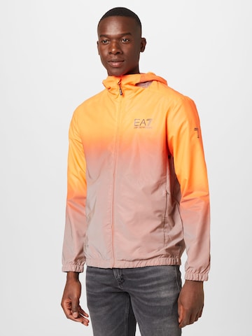 EA7 Emporio Armani Weatherproof jacket in Orange: front