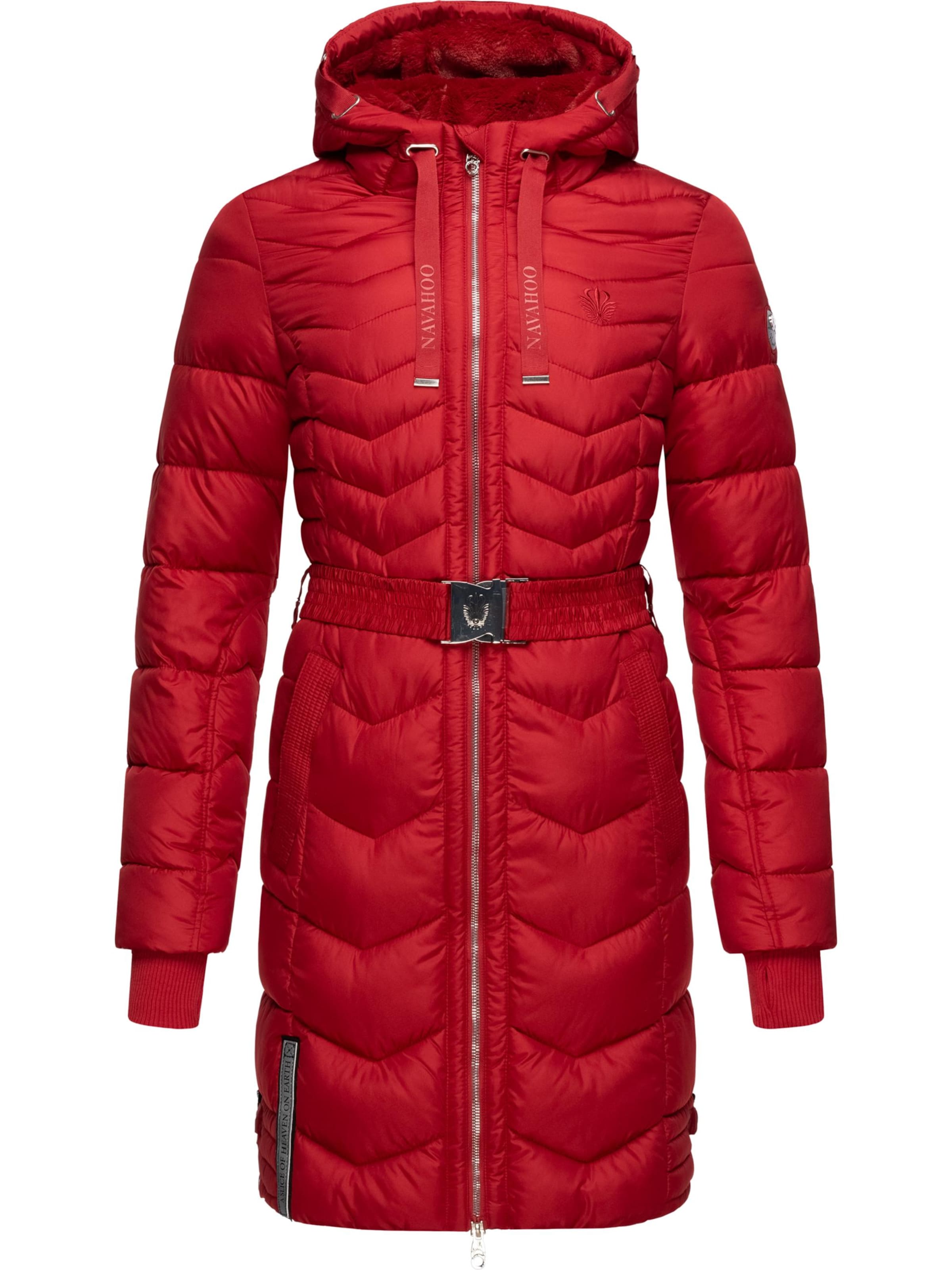 NAVAHOO Χειμερινό παλτό 'Alpenveilchen' σε κόκκινο: μπροστά