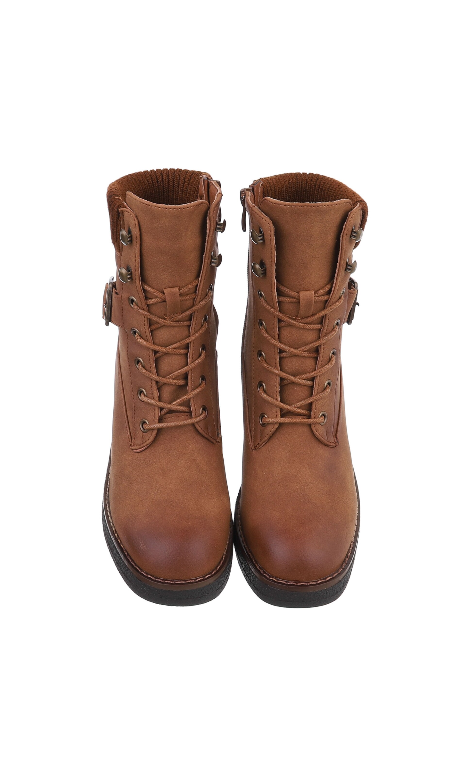 Ital-Design Schnürstiefelette in Braun