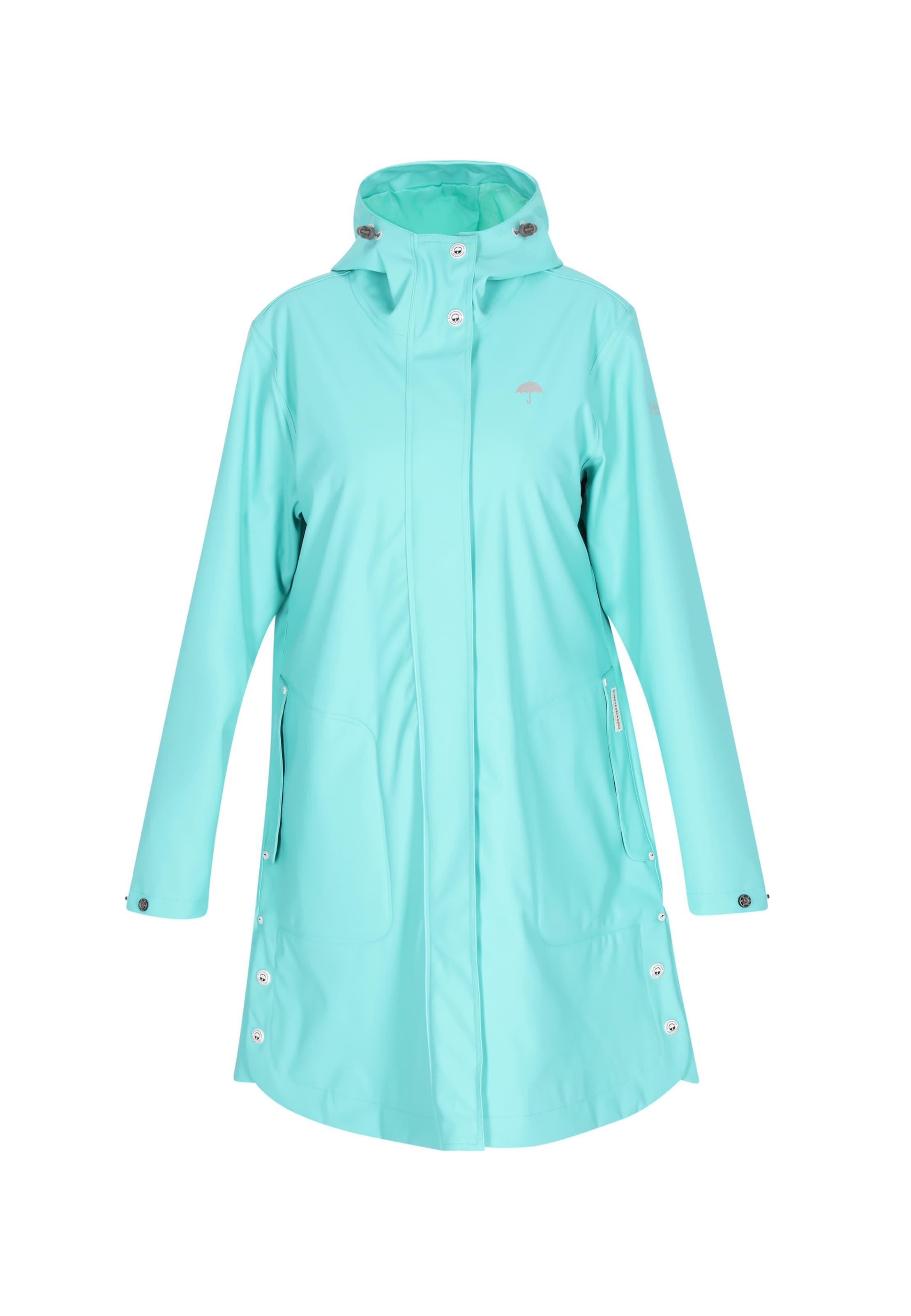 zaļš Schmuddelwedda Jaka-mētelis: no priekšpuses