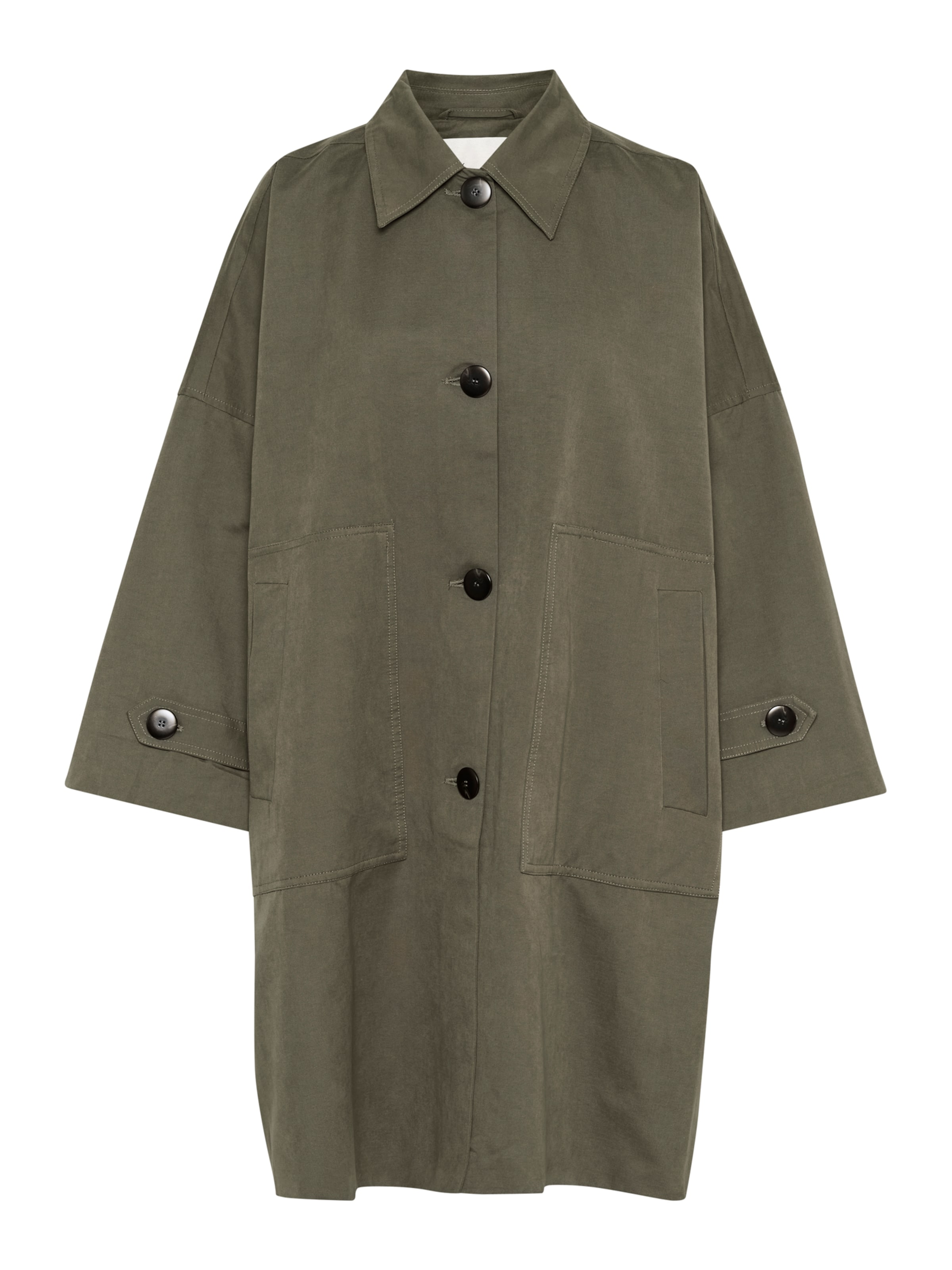 Manteau mi-saison 'LyonMW' My Essential Wardrobe en vert : devant
