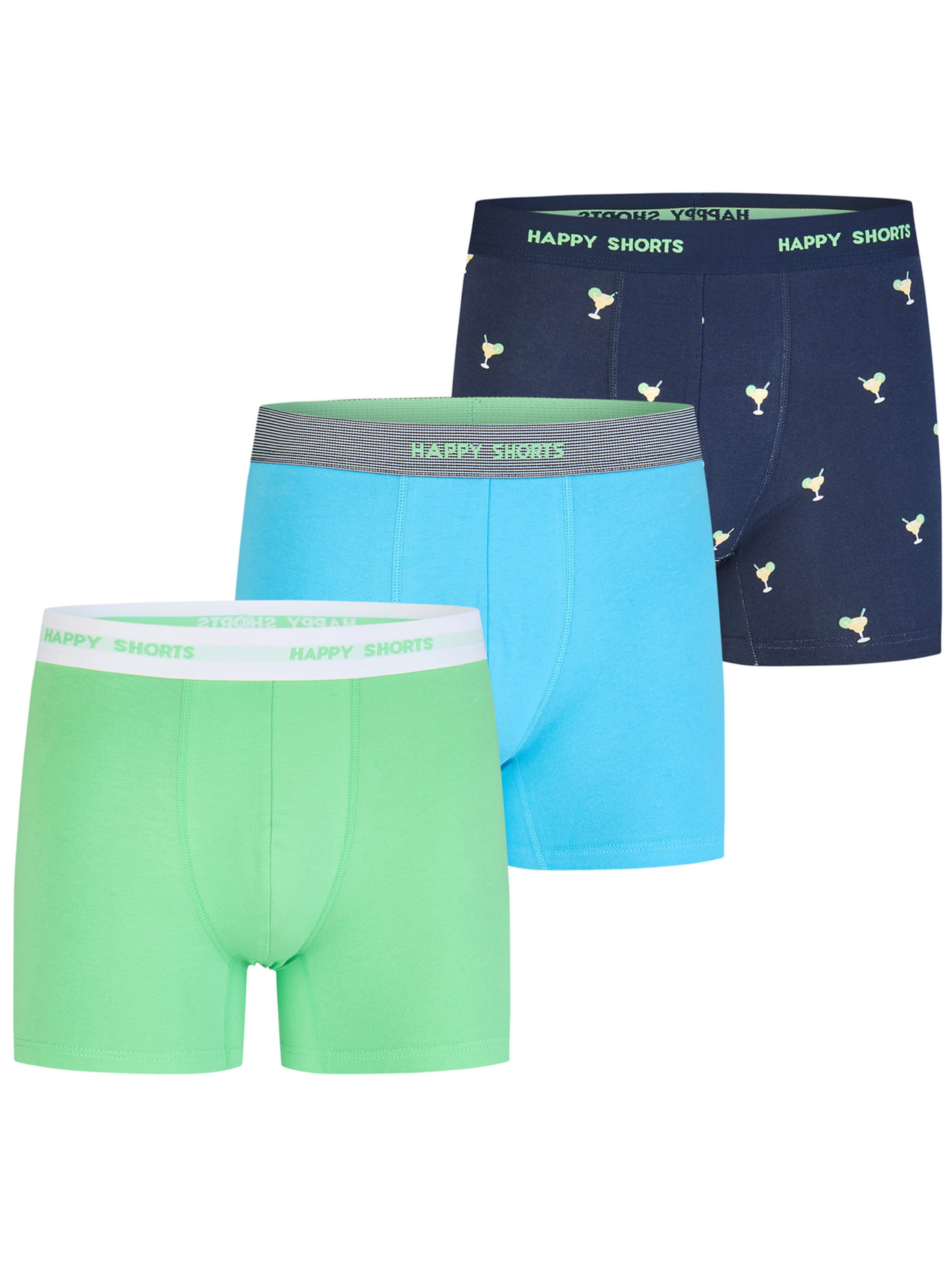 Boxers ' Jersey ' Happy Shorts en bleu : devant