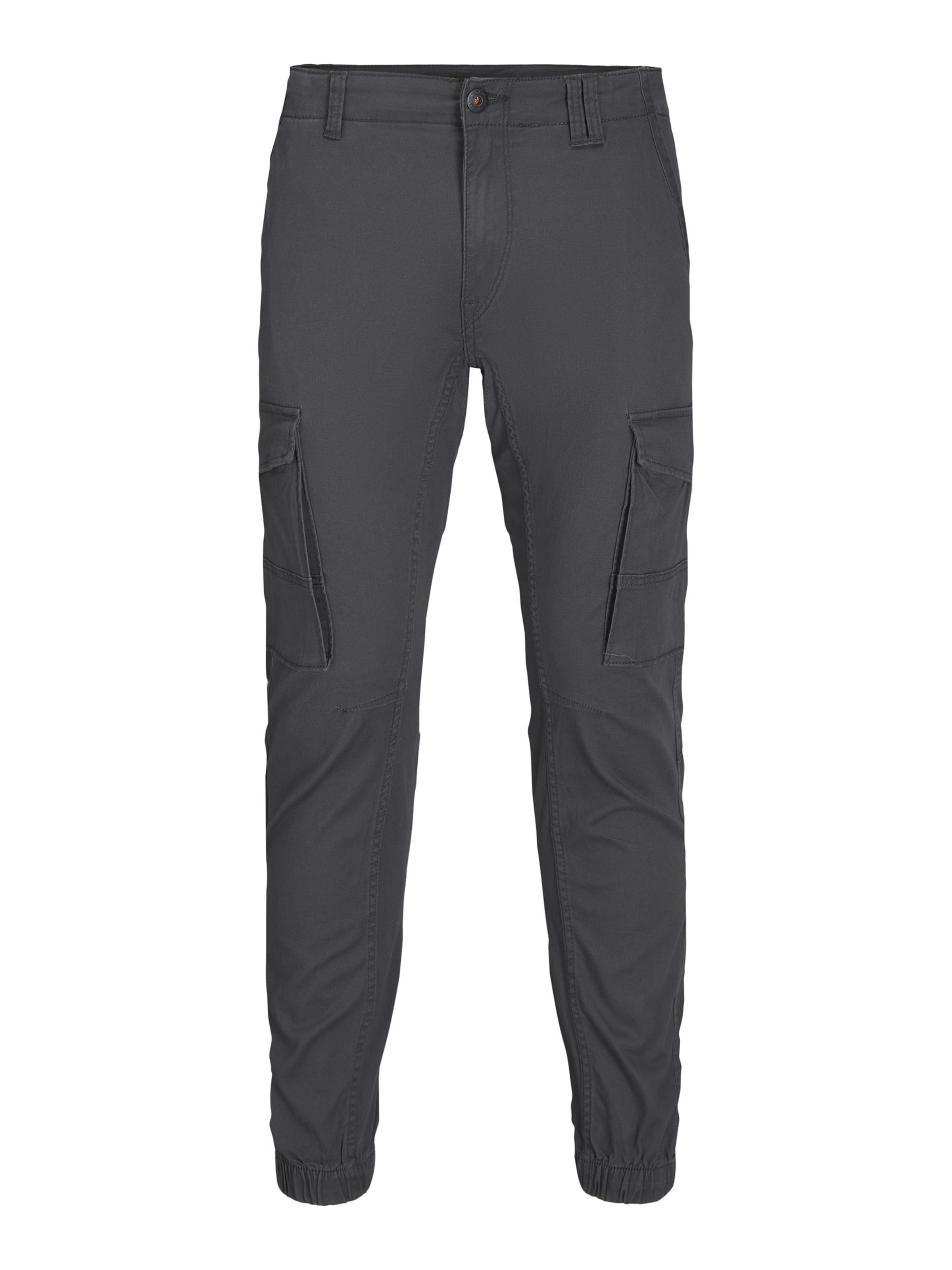 JACK & JONES Cargobroek 'JJIPaul JJFlake' in Grijs: voorkant
