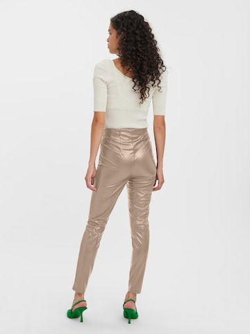 VERO MODA Slimfit Leggings 'LANA' in Braun