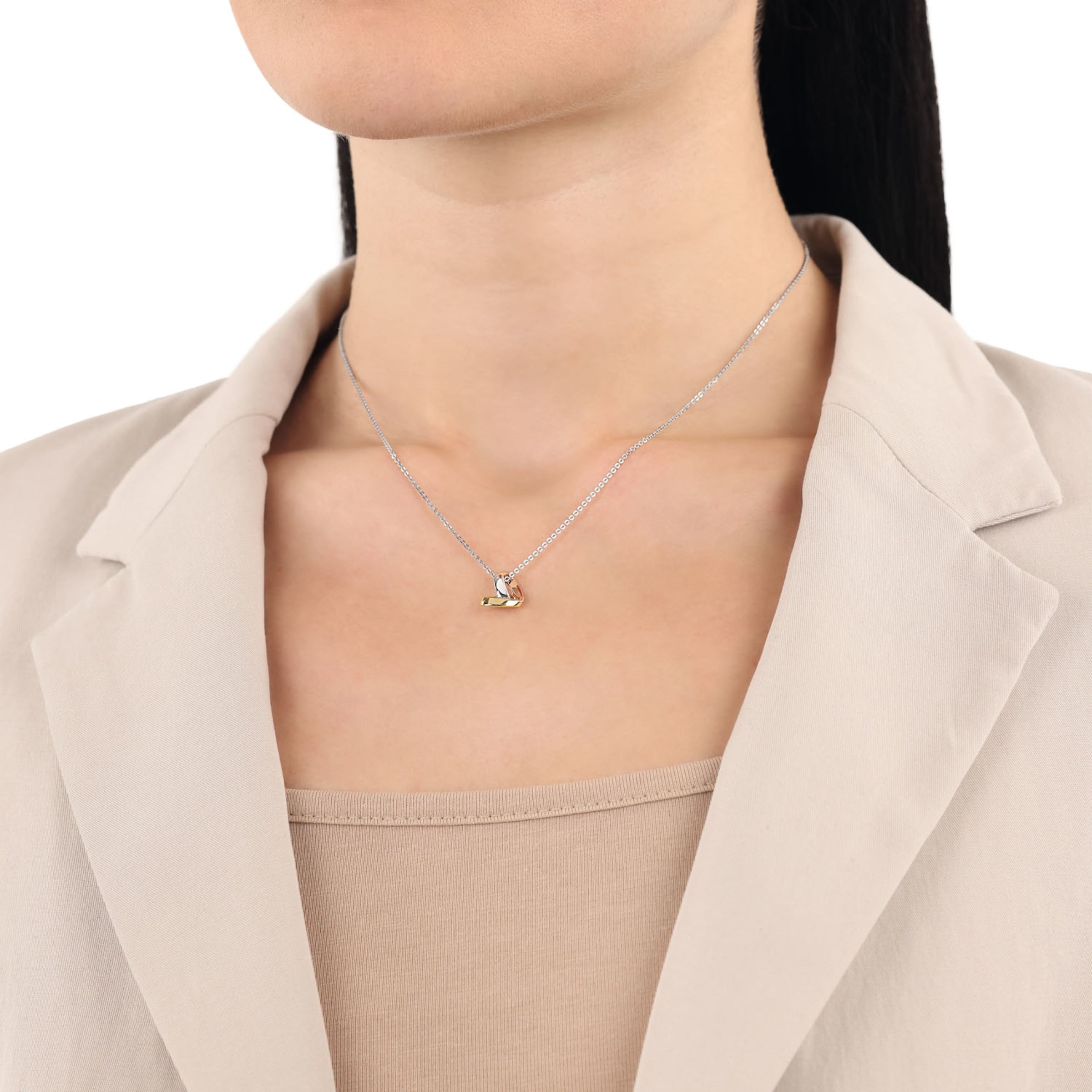 AMOR Necklace in Silver: front