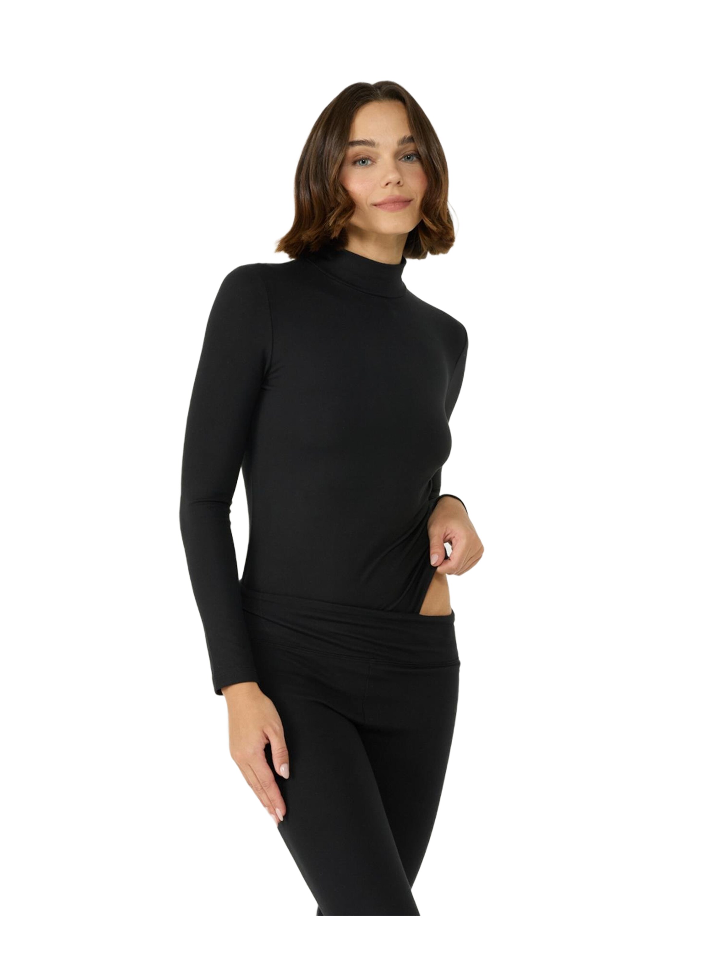 C&City Shirt bodysuit in Black: front