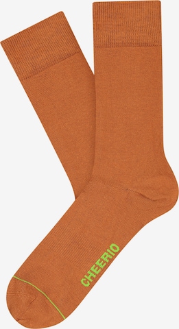 CHEERIO* Socks 'BEST FRIEND' in Brown: front