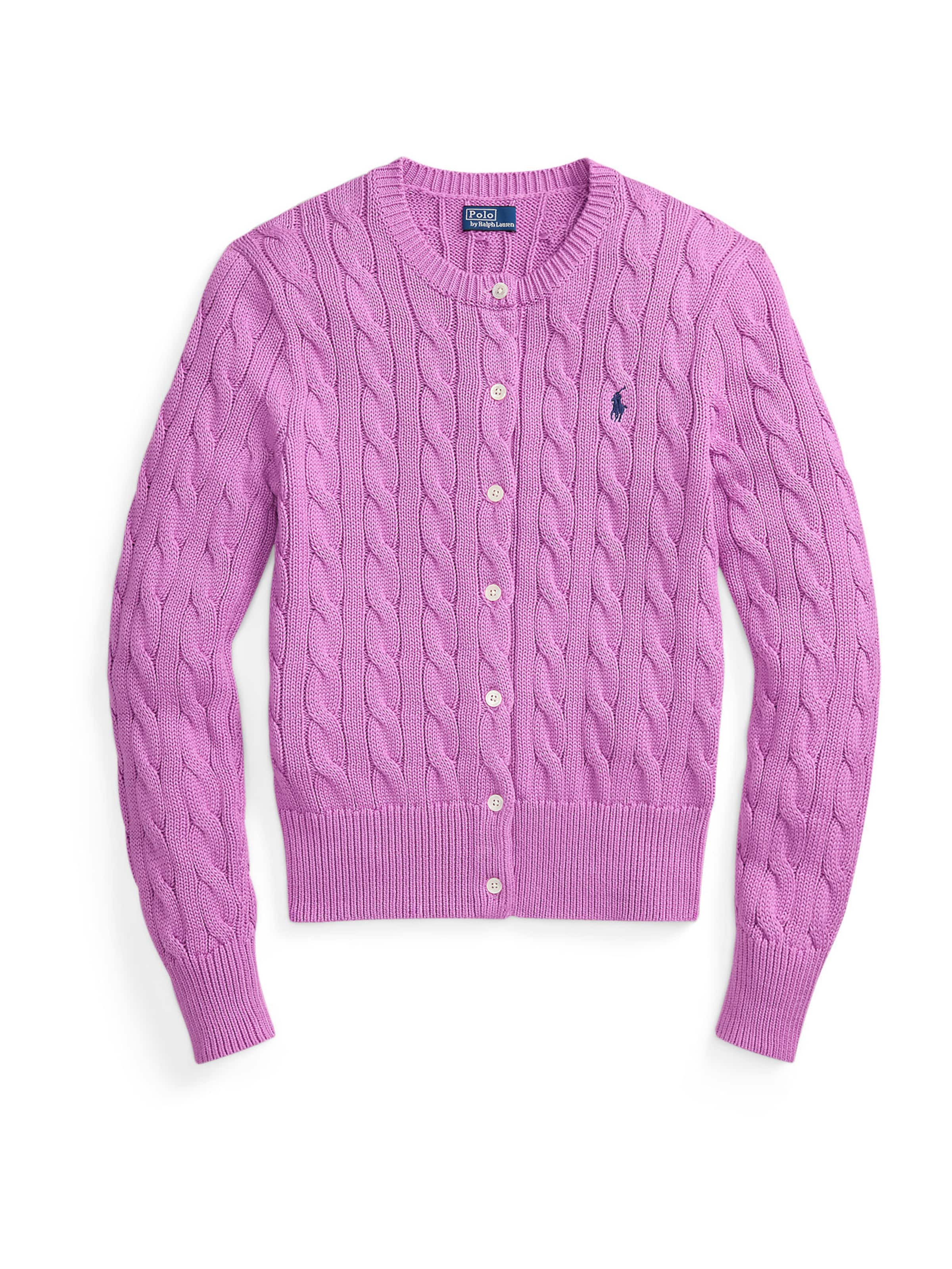 Polo Ralph Lauren Плетена жилетка в розово: отпред