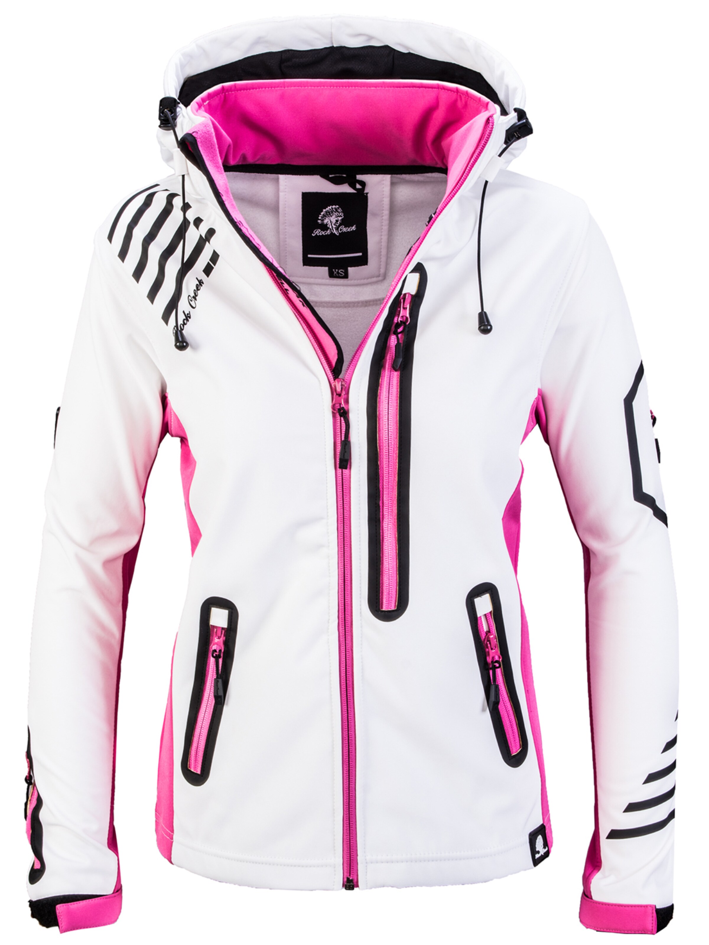Rock Creek Outdoorjacke in Weiß: Vorderseite