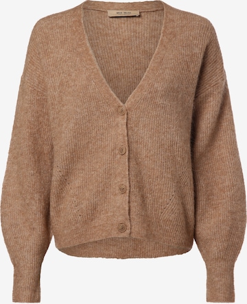 MOS MOSH Knit Cardigan in Brown: front
