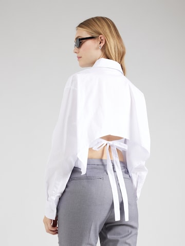 Noisy may Blouse 'NMINGRID' in Wit