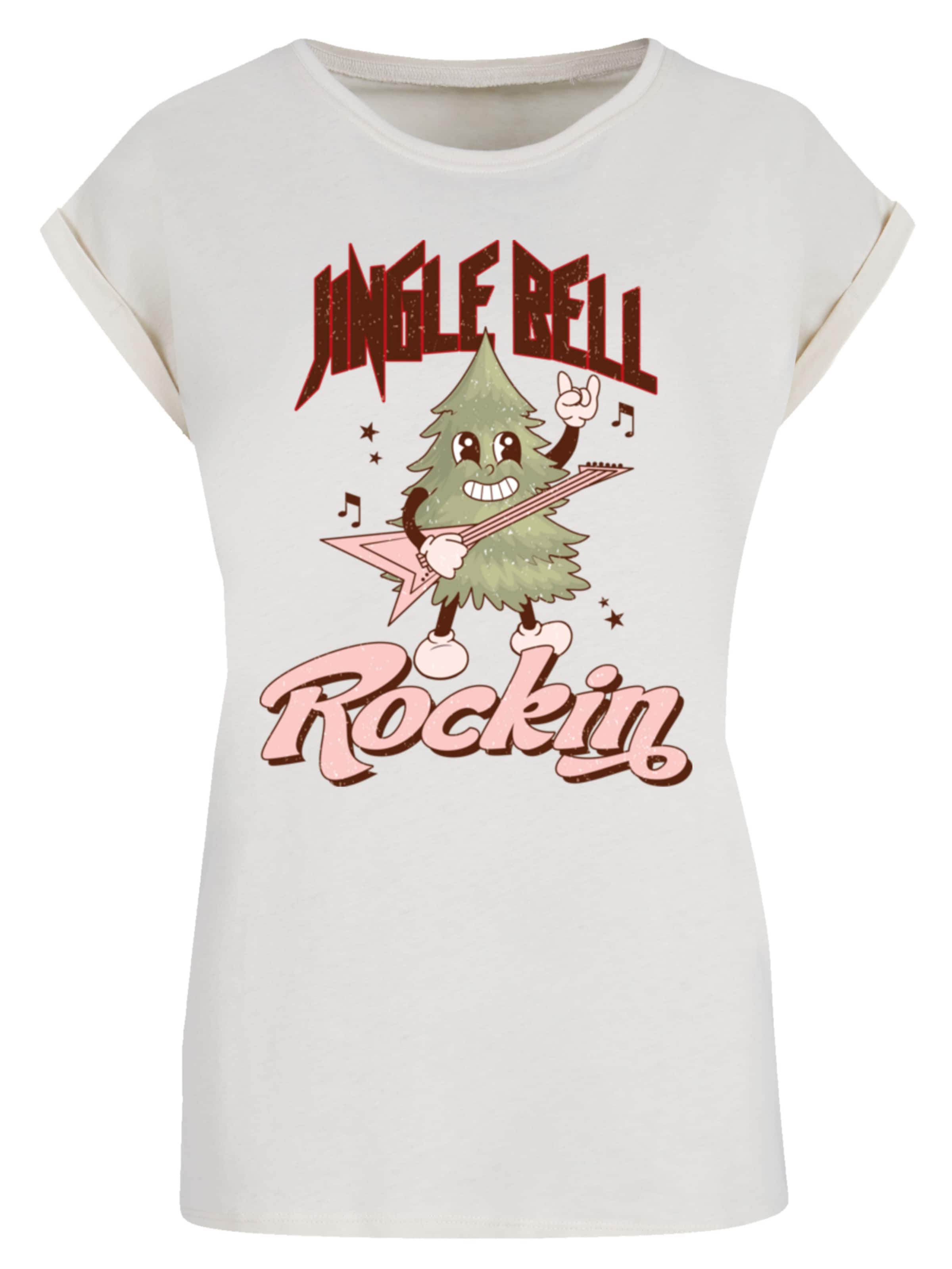 T-shirt 'Jingle Bell Rocking' F4NT4STIC en beige : devant