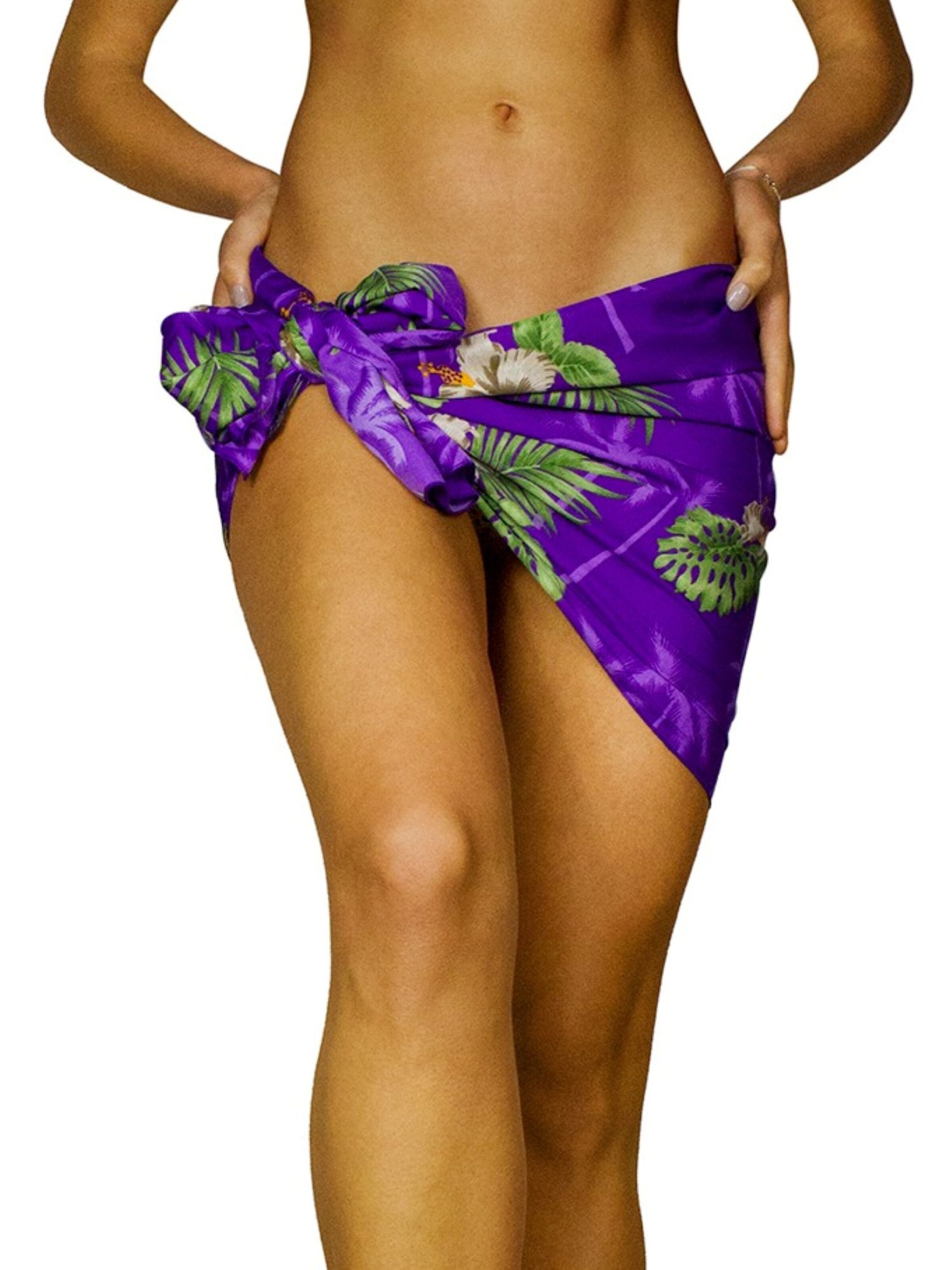 King Kameha Scarf 'Small Flower' in Purple: front