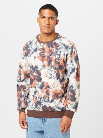 GUESS Sweatshirt in Brown: front