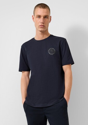 T-Shirt QS en bleu : devant