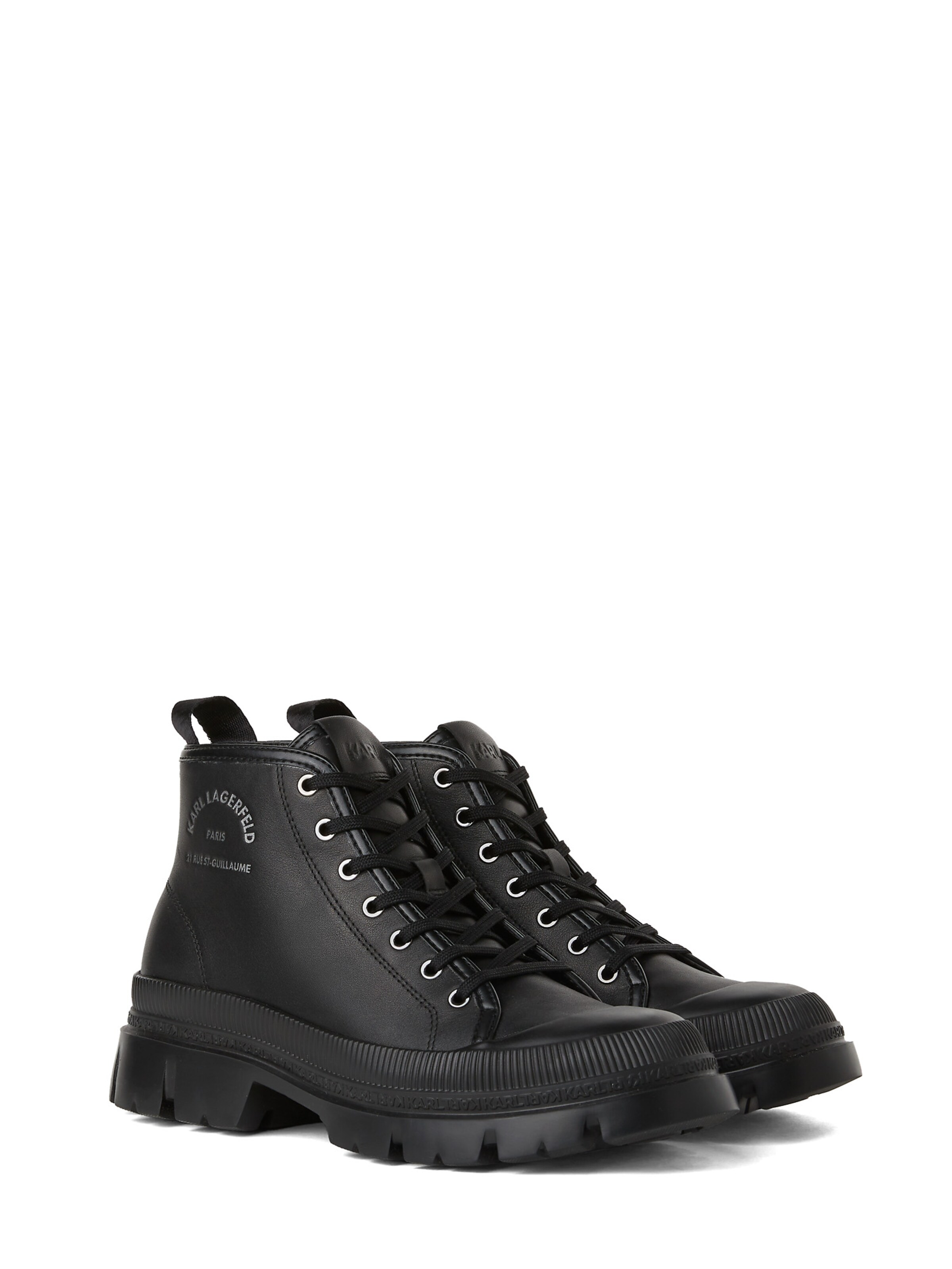 Bottines à lacets 'Maison' Karl Lagerfeld en noir