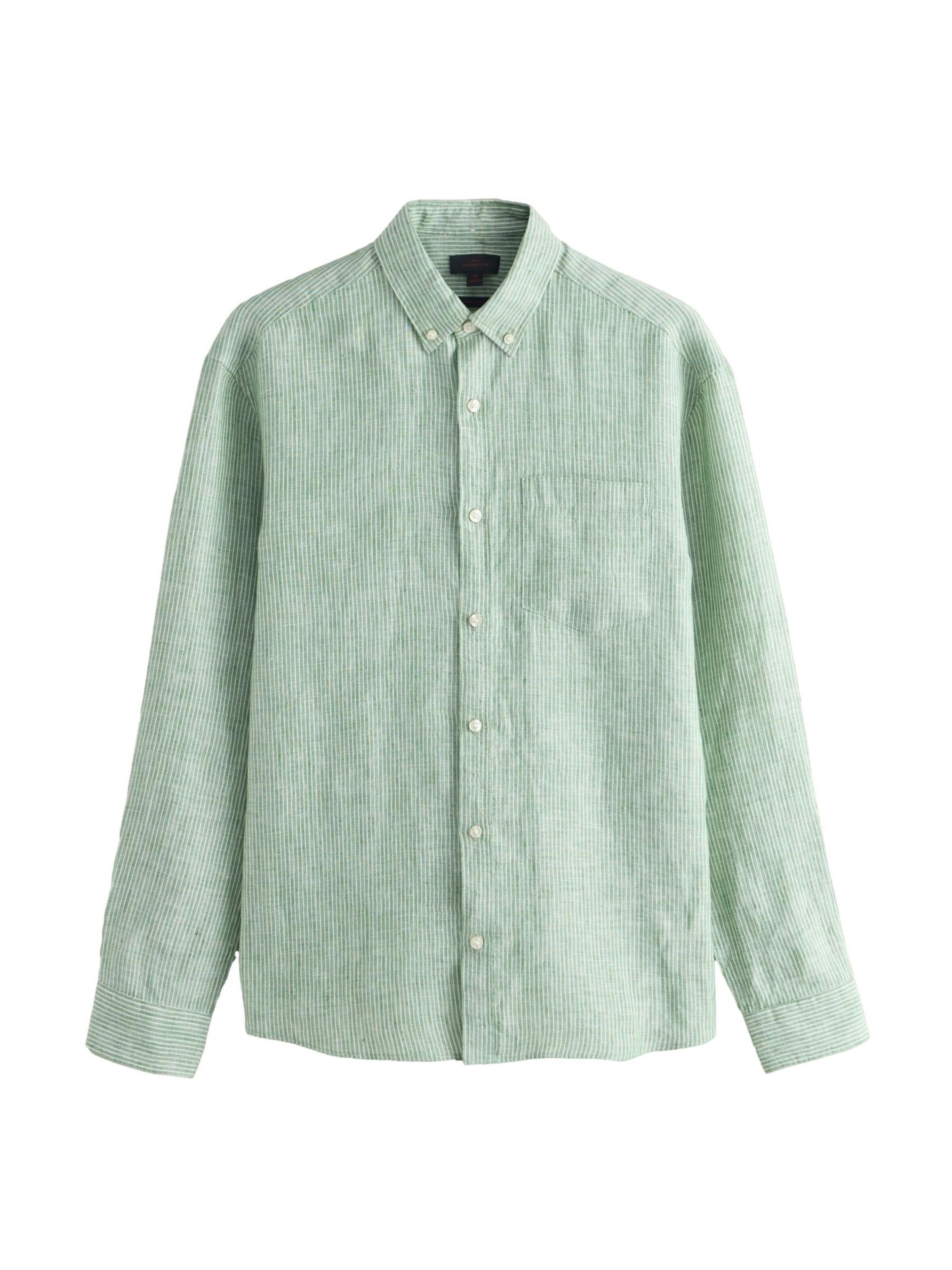 Next Regular Fit Hemd in Grün: Vorderseite