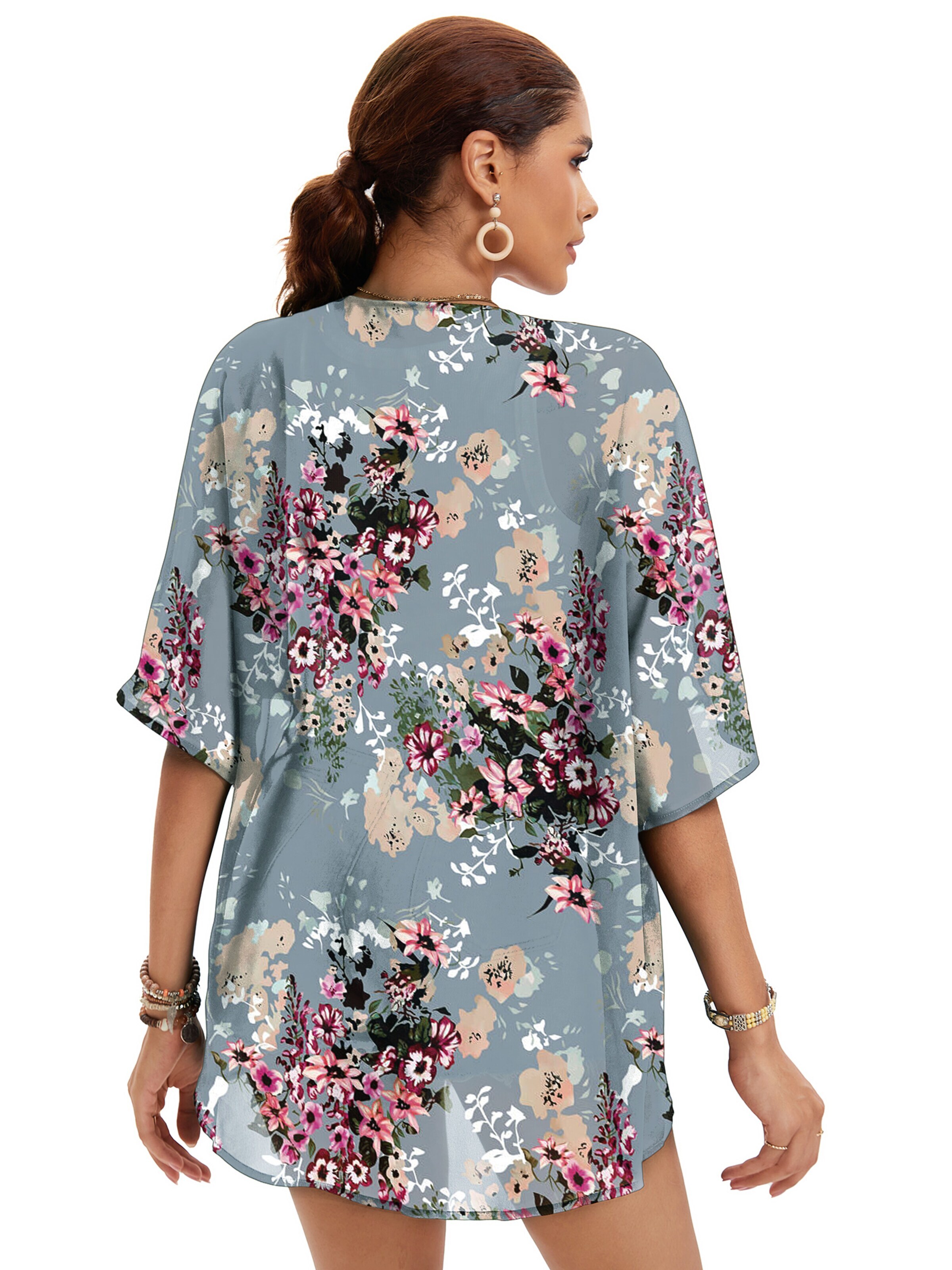 MEETWEE Kimono 'Cover Up Top' in Blauw