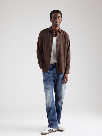 ruda JACK & JONES Standartinis modelis Marškiniai 'JJECLASSIC'