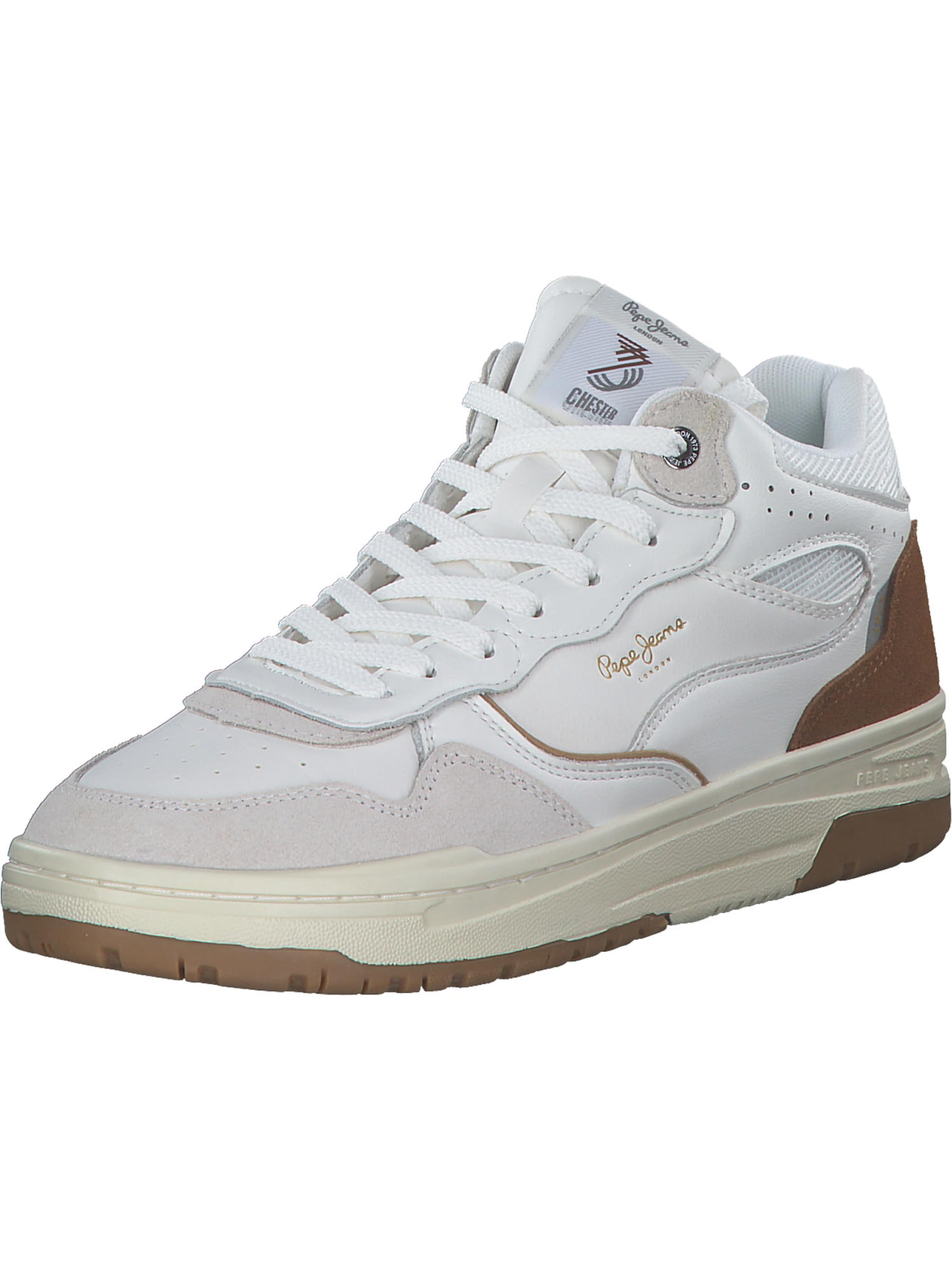 Sneaker înalt 'Chester Evolution' de la Pepe Jeans pe alb: față