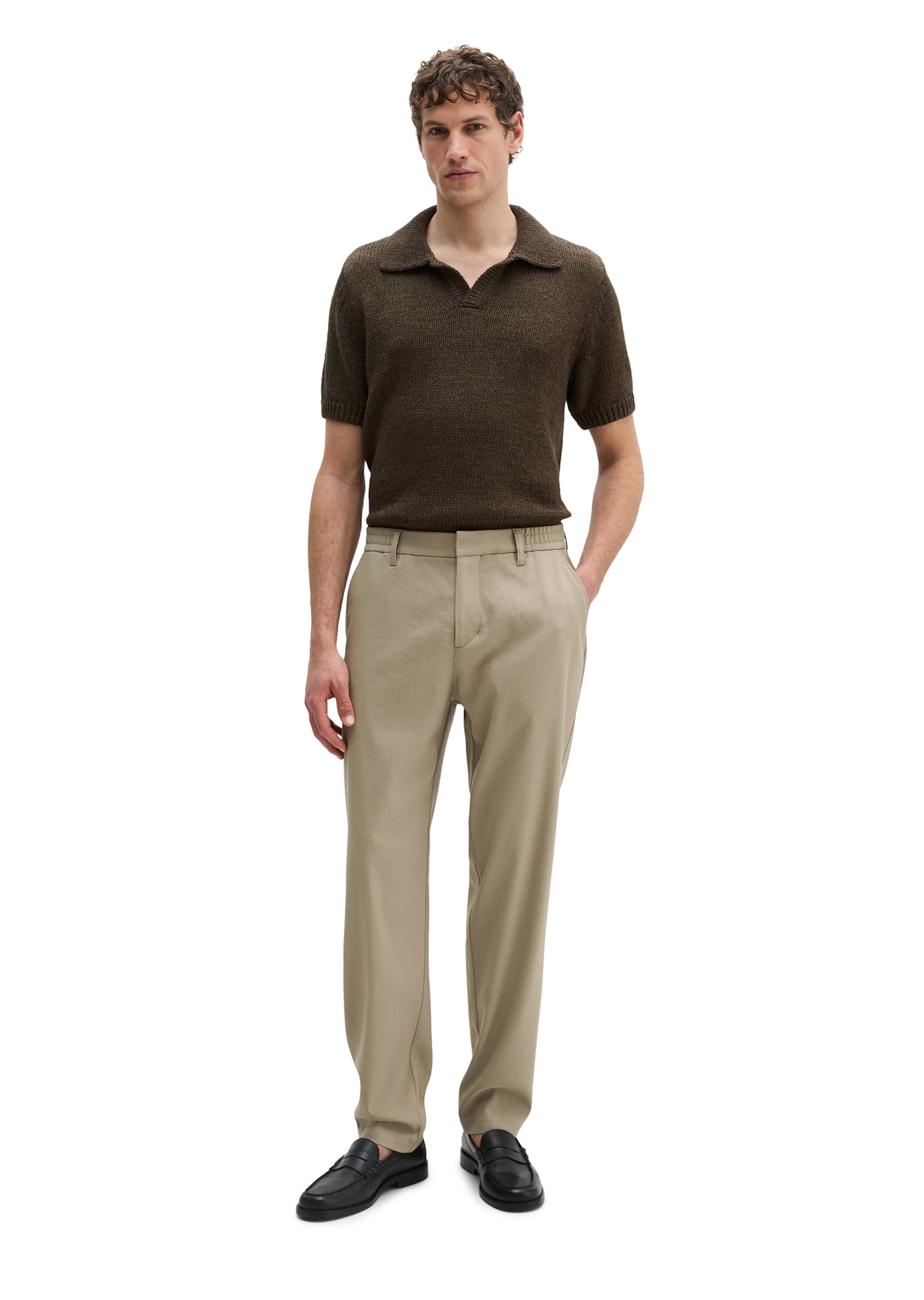 Marc O'Polo Loose fit Trousers 'Belsbo' in Beige