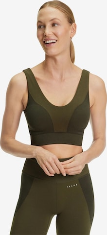 FALKE Sport-BH 'Seamless Shape' in Grün: Vorderseite