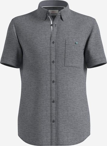 s.Oliver Slim fit Button Up Shirt in Blue: front