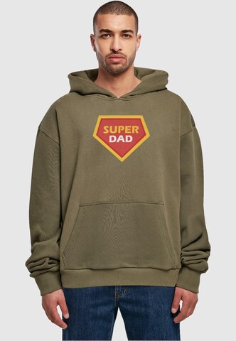 Merchcode Sweatshirt 'Fathers Day - Suped Dad' in Groen: voorkant