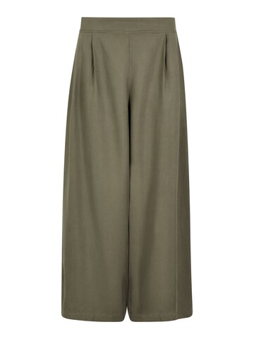 Apricot Wide Leg Slub Linen Wide-Leg Trousers ' ' in Grün