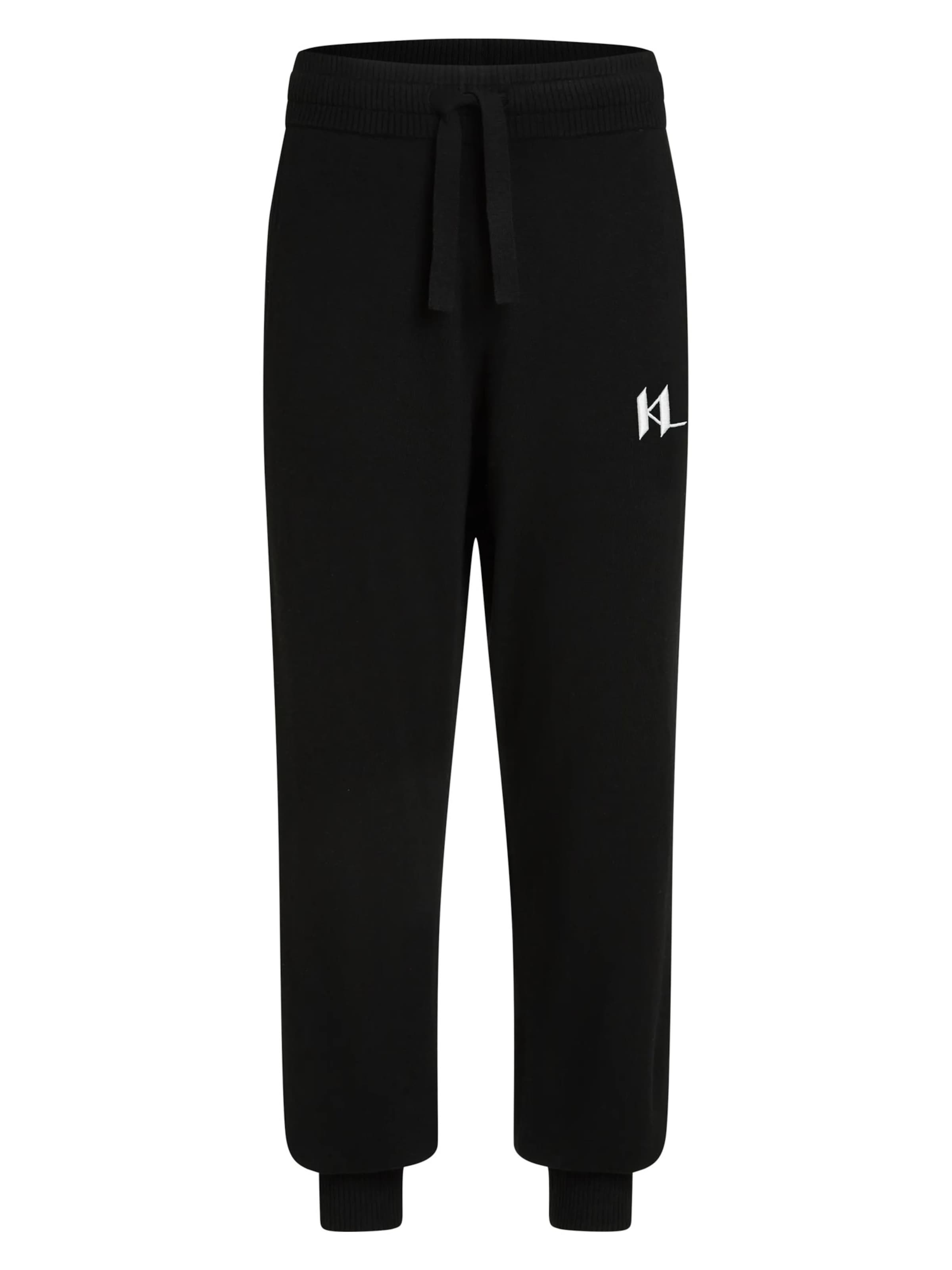 Karl Lagerfeld Дънки Tapered Leg Панталон в черно: отпред
