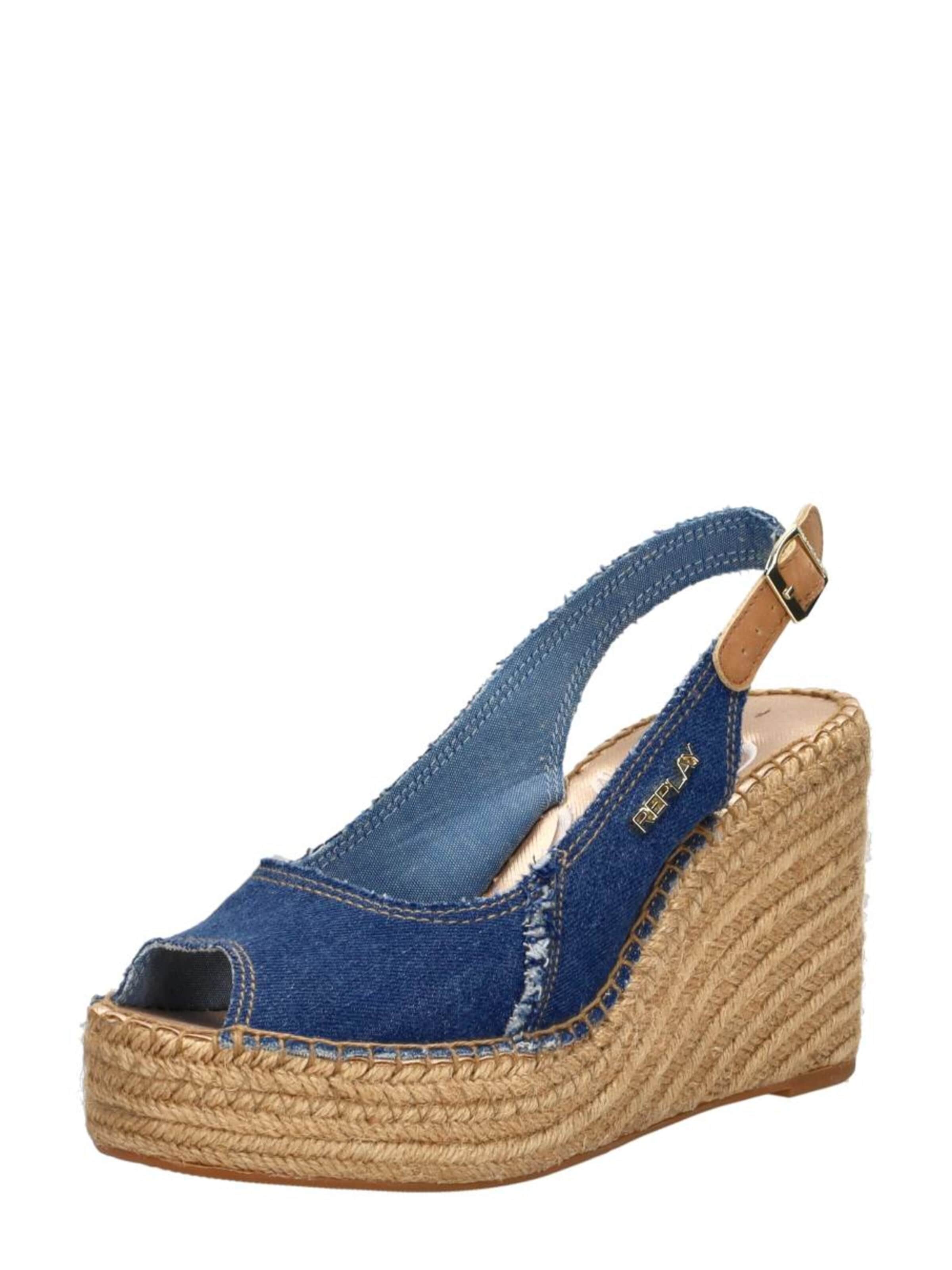 REPLAY Sandalen met riem 'Jess Sling' in Blauw