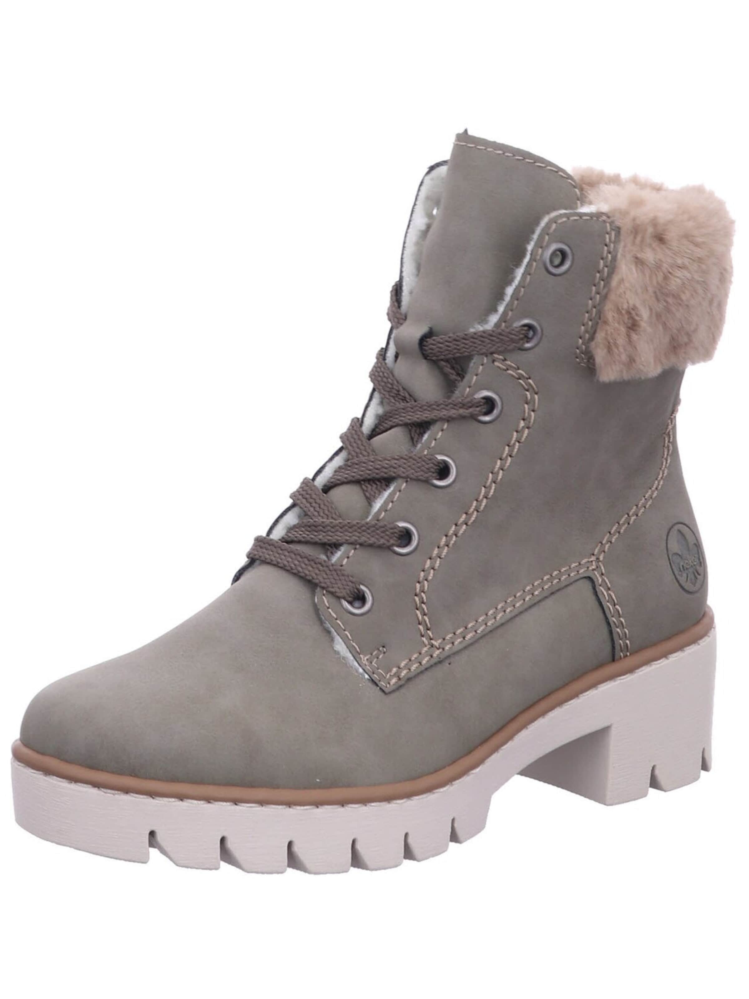 Rieker - Botas con cordones 'Stiefel Damen X5718 52 Echtleder in grün' en verde: frente