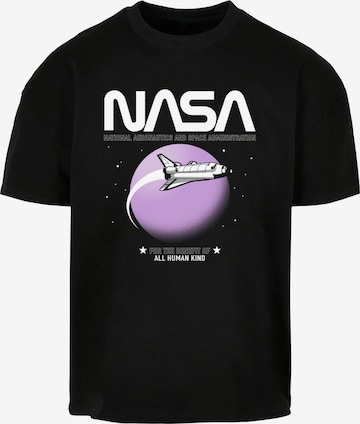 F4NT4STIC Shirt 'NASA Shuttle Orbit' in Black: front