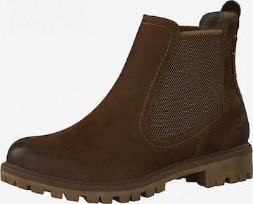 TAMARIS Chelsea boots i brun: framsida