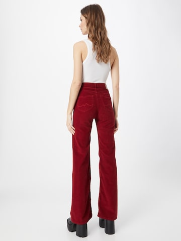Pepe Jeans Rozkloszowany krój Spodnie 'Willa' w kolorze czerwony