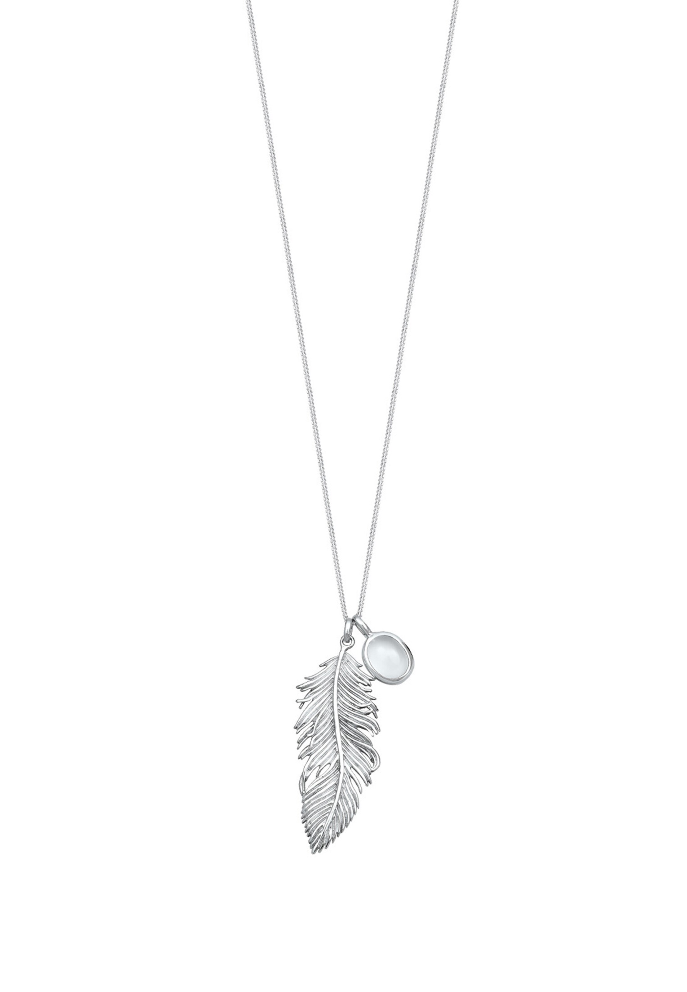 ELLI Necklace 'Feder' in Silver