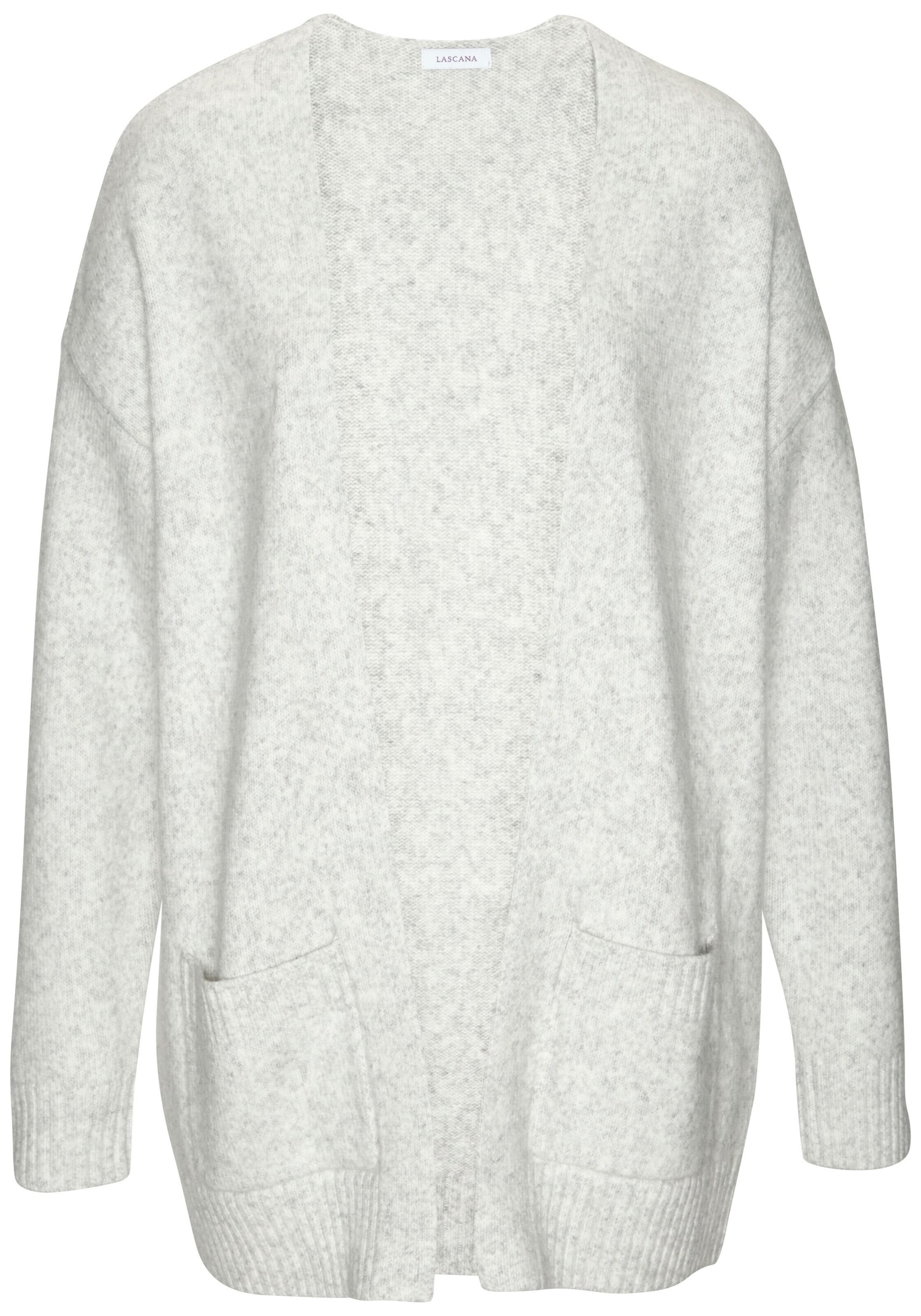 VIVANCE Вязаная кофта в Серый: спереди