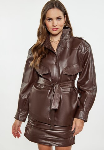 faina Between-season jacket in Brown: front